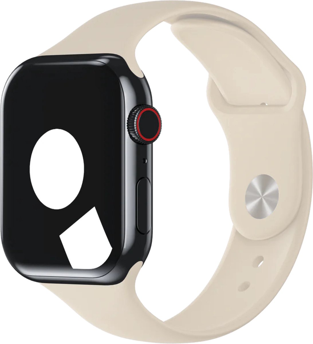 iStrap sportbandje voor Apple Watch - Stone White - M/L - kastgrootte 42 - 44 - 49mm