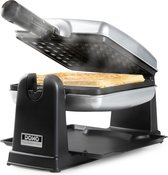 DOMO DO9272W Roterend Wafelijzer – 1400W – 2 klassieke Belgische Wafels (4x7) – Anti-aanbaklaag – 180° Rotatie