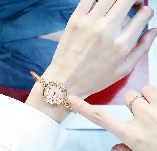 Montre Femme Luxe - Bracelet As Rosé - Rosé - Acier Inoxydable