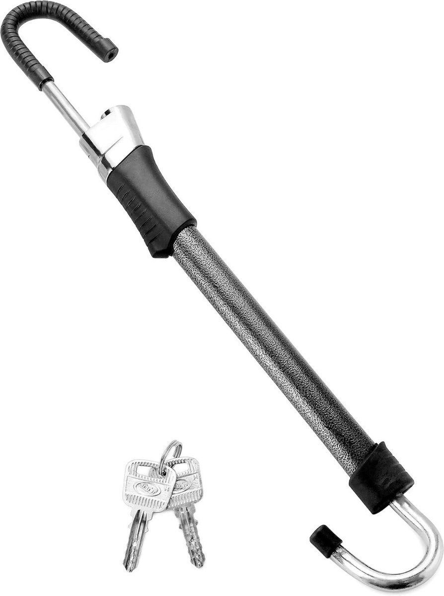 GADLANE Twin Bar Stuurslot - Autoslot Antidiefstalapparaat, Autostuurslot Geschikte autobeveiliging voor auto, bestelwagen en caravan met 2 sleutels - Sterk autoslot Stuurwiel (zwart