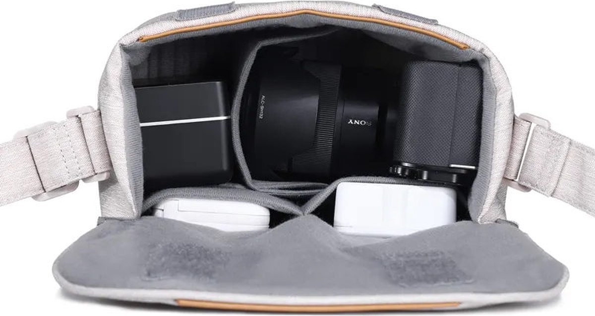 Ulanzi F01 Sling - Compacte Schoudertas voor Camera - Beige – foto 4