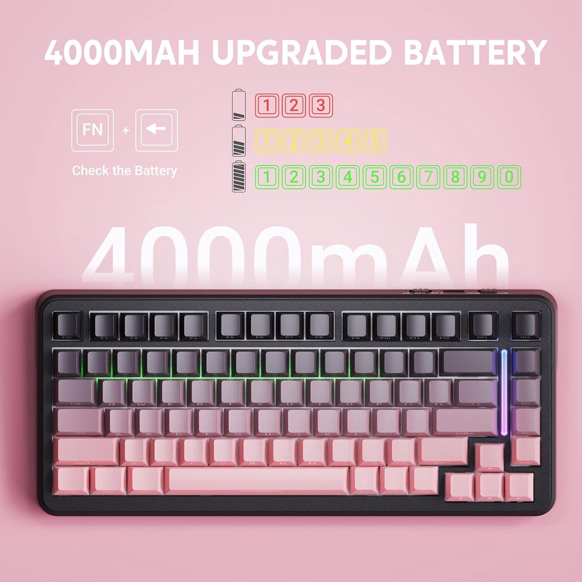 ATTACK SHARK M86PRO - Compact Gaming Toetsenbord thumbnail 4