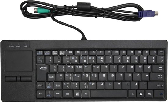 Mechanisch USB-Toetsenbord met Touchpad, USB 2.0 Bedraad Aanraaktoetsenbord, Bekabeld Compact Draagbaar Toetsenbord Waterbestendig Geïntegreerd voor Laptop Notebook PC