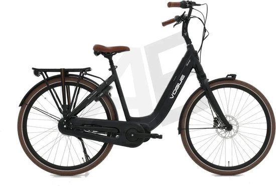 Vogue Mestengo E-bike Hydraulische Remmen met Middenmotor - Glans Zwart in de maat 46, 49, 50 en 51