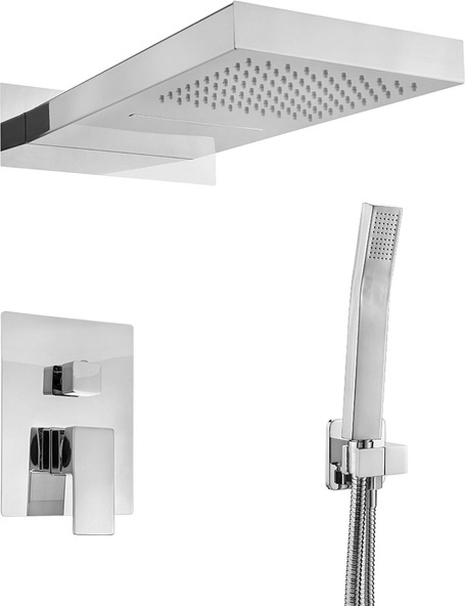 SILLA Regendoucheset - Inbouw - Doucheset - 22cm - Stortdouche - Handdouche - chroom
