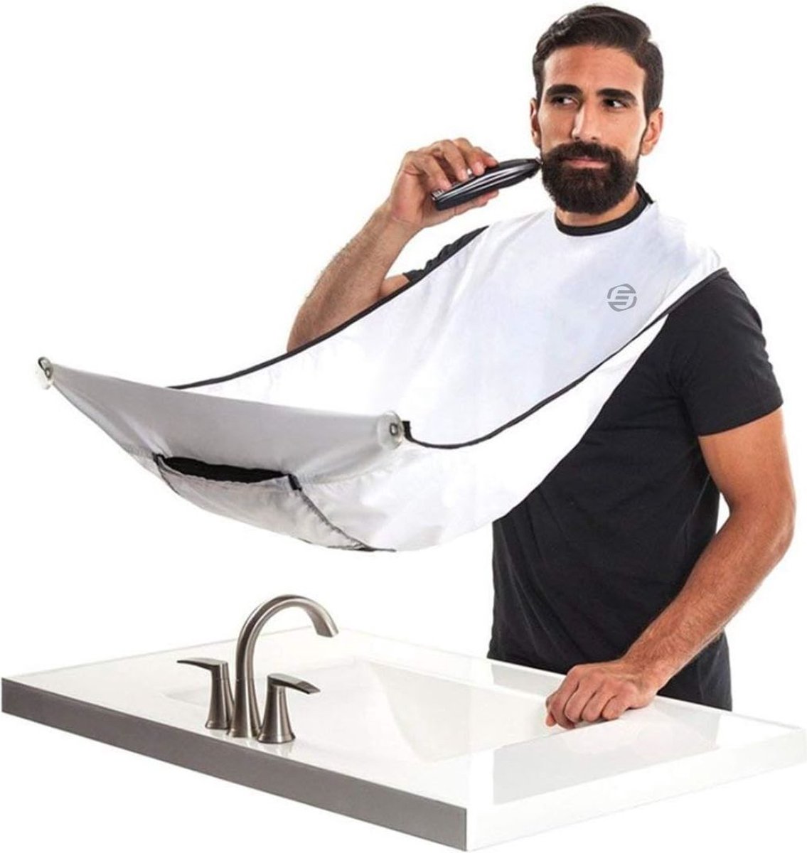 Goedkoopste Baardschort - Baard Schort - Beard Cape - Baardcape - Baard Cape - Kappersmantel - Scheren - Shaving - Trimming - Baardverzorging - Baardaccessoires