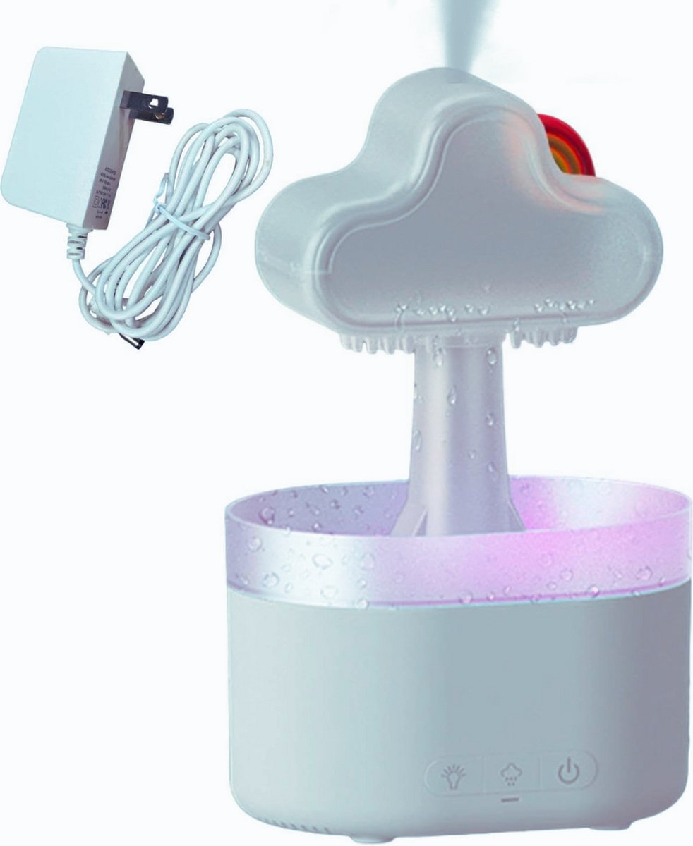 Goedkoopste Schattige Regenwolk Luchtbevochtiger - Oplaadbare Cartoon Waterdruppel Diffuser Voor Aromatherapie En Ontspanning
