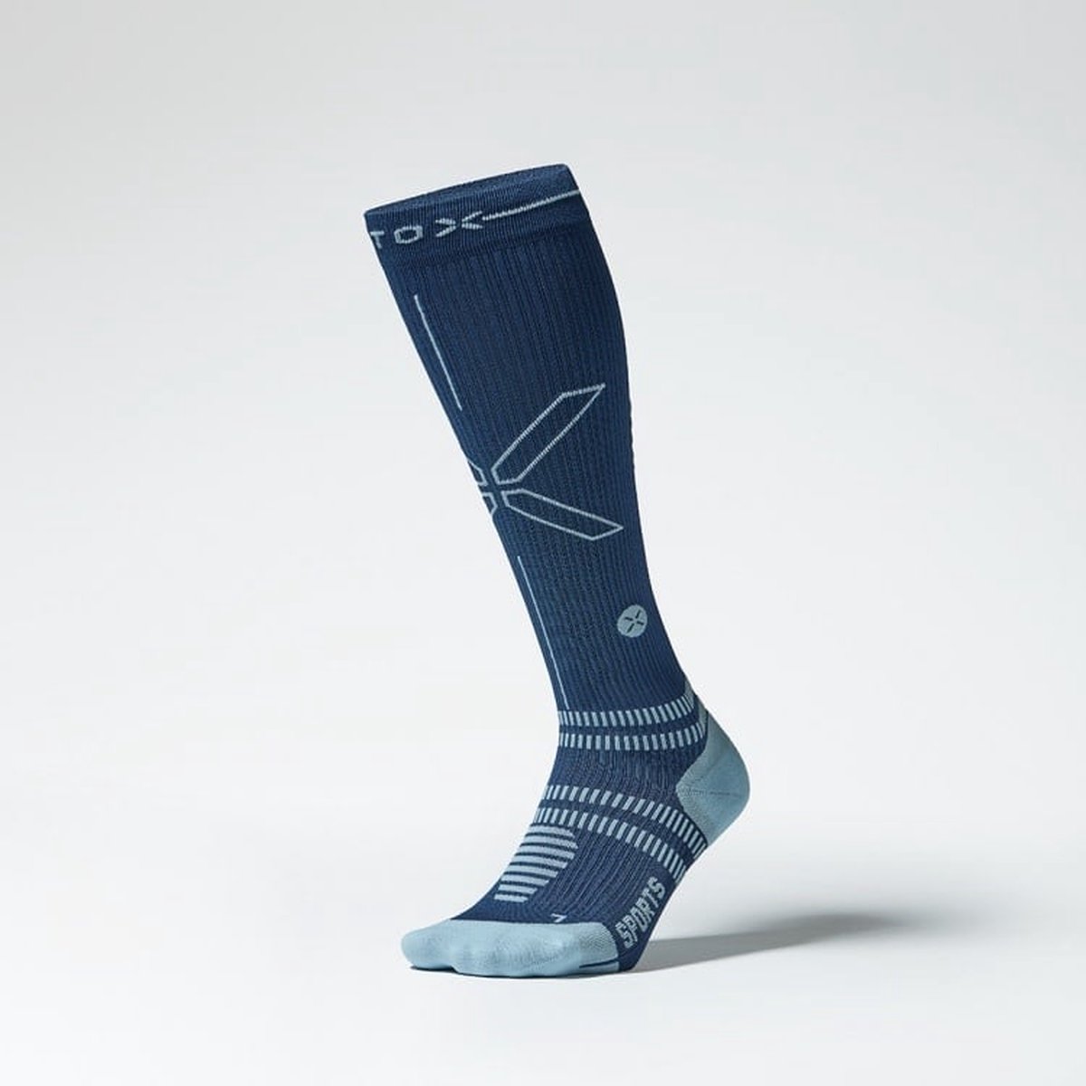 STOX Energy Socks Hardloopsokken Dames, Compression Running Ankle Socks Women, Compressiekousen, Sportsokken, Compressiesokken Sport, wit/zwart, S
