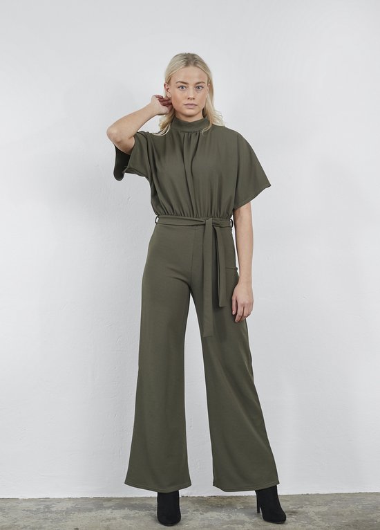 SISTERS POINT Girl-ju - Dames Jumpsuit - Khaki Green - Maat M