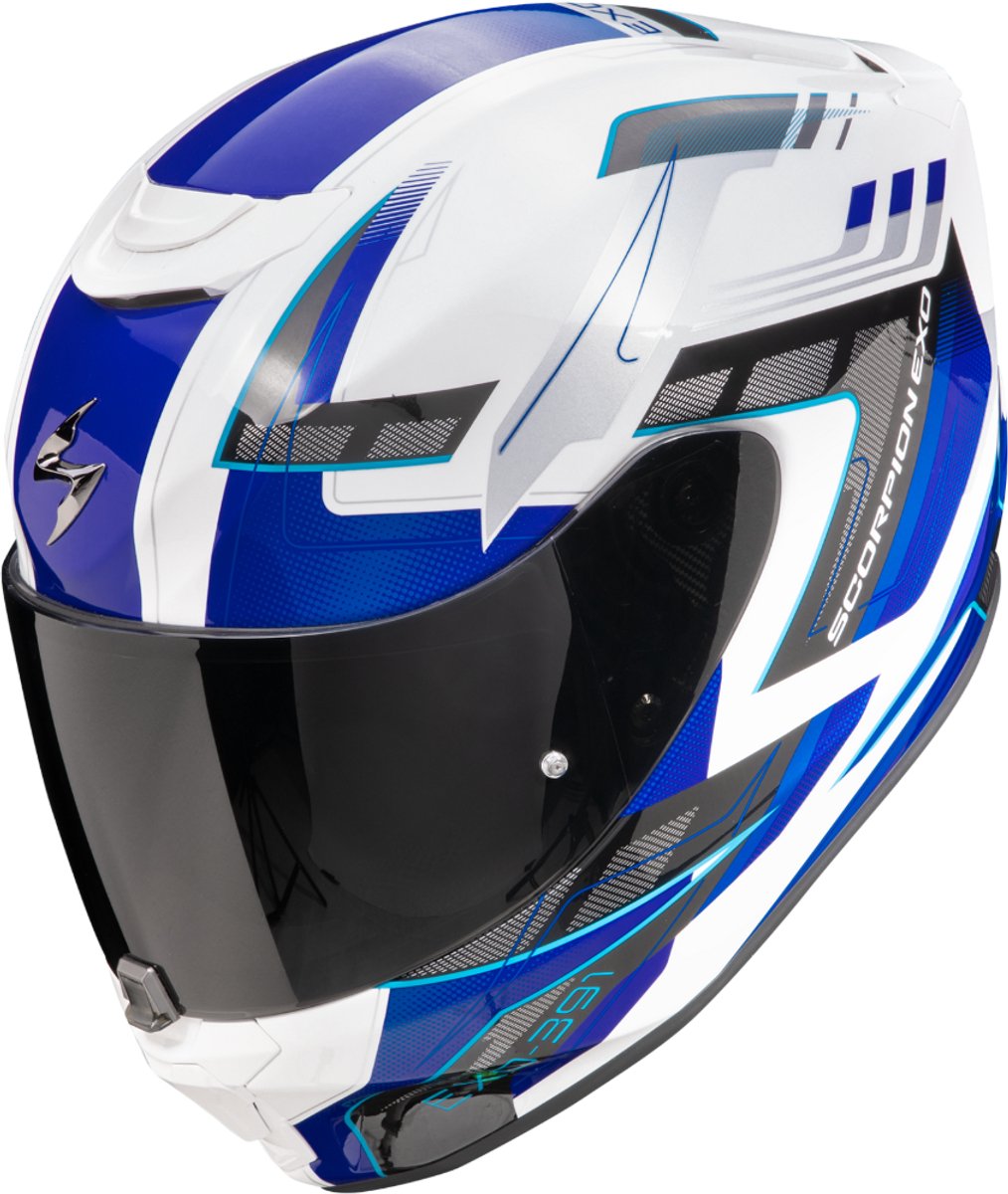 Scorpion EXO-391 Captor Wit Blauw Integraalhelm - Helm