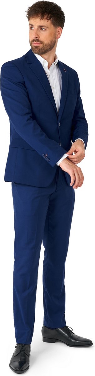 OppoSuits Daily Dark Blue - Casual Heren Pak - Marine Blauw - Maat EU 54