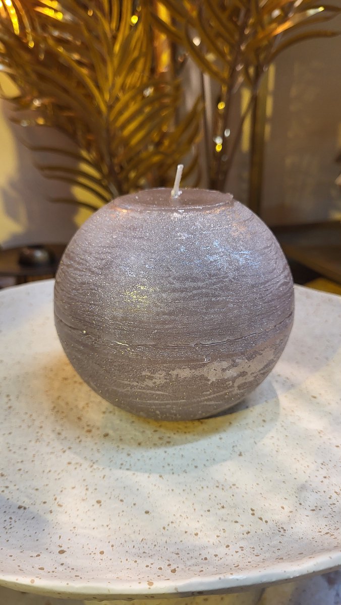 Branded By - Bolkaars - Kaars - Metalic Stone - ø12x12 cm - Metalic - 110h