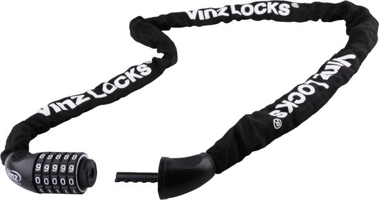 VINZ Devi Combinatie Kettingslot / Fietsslot / Cijferslot / Cijfercombinatieslot / Slot met Code - 90cm van VINZ — afbeelding 2