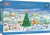 Gibsons - Skating in the Village (door Ileana Oakley) - 636 stukjes 69×32cm (b×h) - Legpuzzel voor volwassenen