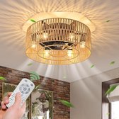 Bol.com Equivera Plafonniere met Ventilator - Plafondventilator - Plafondventilator Afstandsbediening - Plafondventilator Slaapk... aanbieding
