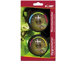 Hobby Terrano analoge thermometer hygrometer voor terrarium | zelfklevende combimeter