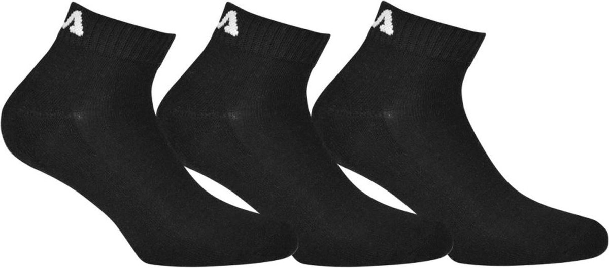 Fila Regular Fit 3-pack zwarte sokken 35-38 43/46