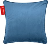 Auronic Warmtekussen - Velvet - 45x45 - Draadloos - Oplaadbaar - Elektrisch kussen - Infrarood - Blauwgrijs