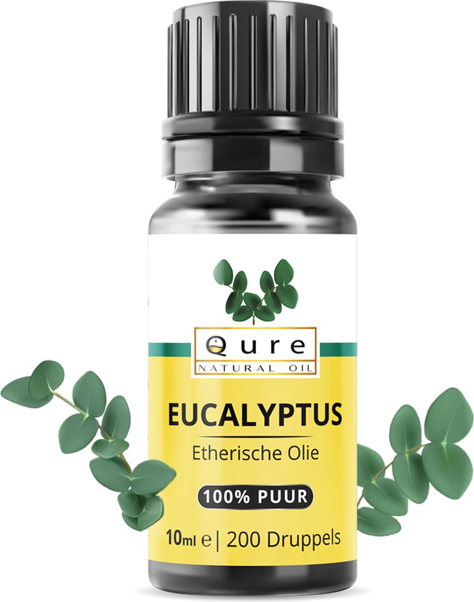 Goedkoopste Eucalyptus Etherische Olie 10ml | 100 Puur & Onbewerkt | Bergamot Essentiële Olie voor Aromatherapie | Geurolie | Essential Eucalyptus Oil