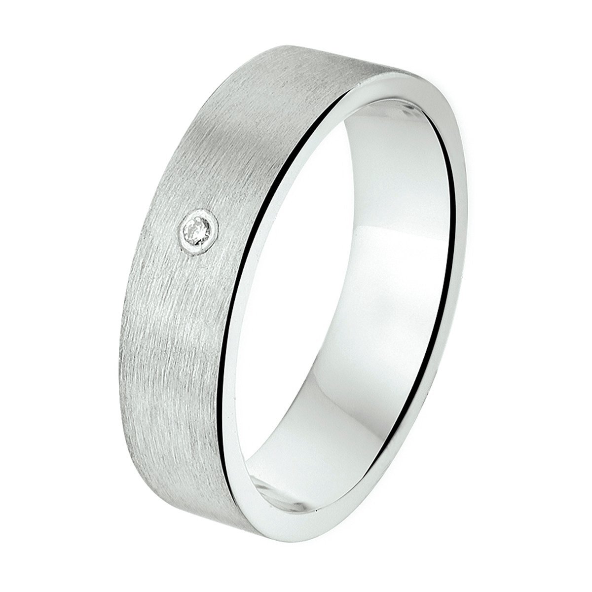 Gerhodineerd Zilver Ring A305 - 5 Mm 0.01Ct H Si 1315524