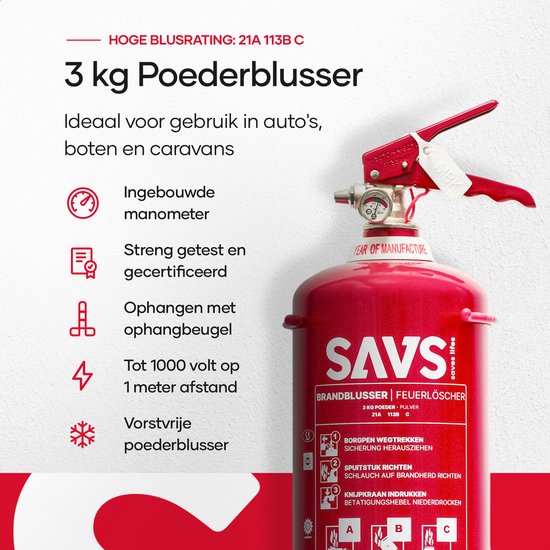 brandblusser poeder 6 kg poederblusser
