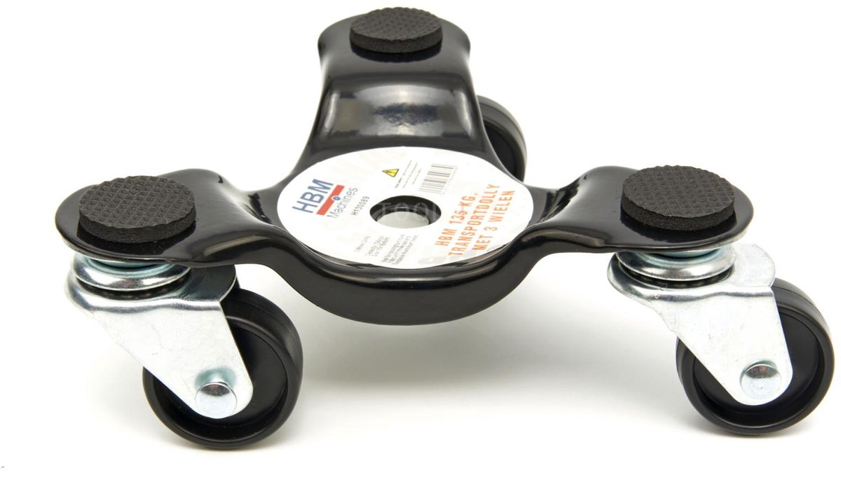 HBM Transportdolly 3 Wielen 135 kg - 16 x 16 x 6 cm