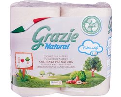 Grazie Natural Toiletpapier 3-laags 4 Stuks