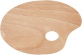 1x Palette de peintre en bois 20 x 30 cm - Palette de peinture - Mélange de peinture palette de peintre en bois avec trou pour le pouce