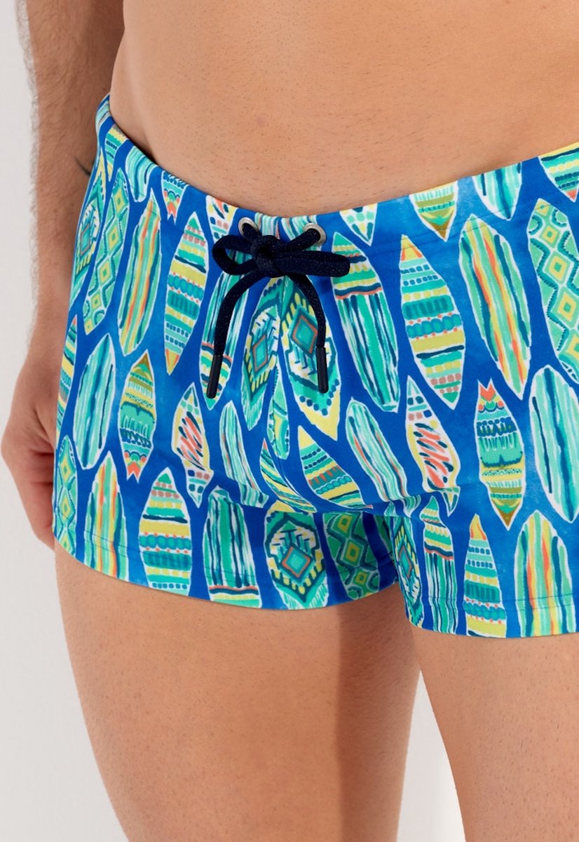 HOM - Marbella Swim shorts - Blue print - mannen - XL