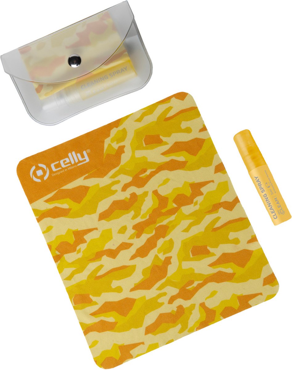 Touchscreen Schoonmaak Kit, 5 ml, Geel - Kunststof - Celly