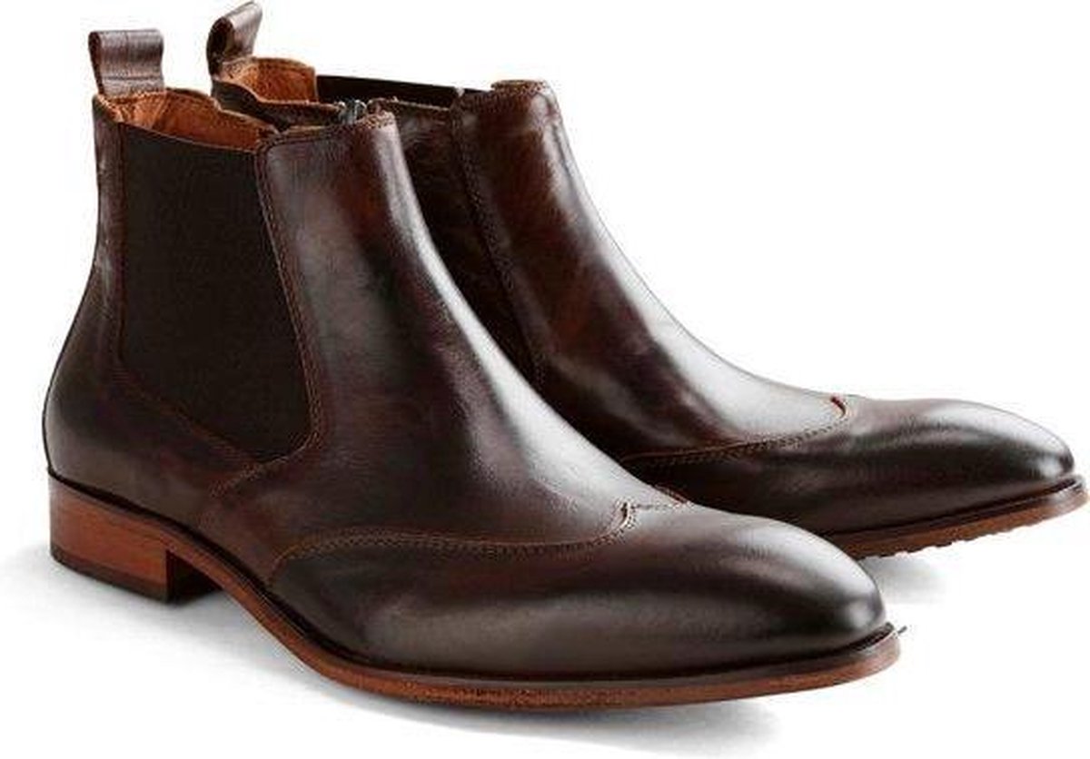DEN BROECK DenBroeck Front St. Leren chelsea boots Nette heren schoenen  Donkerbruin leer - Schoenen.nl