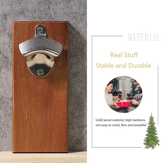 Ouvre-bouteille magnétique avec attrape-bouchon pour la maison et l'extérieur- Outils Durable et pratique pour les amateurs de bière