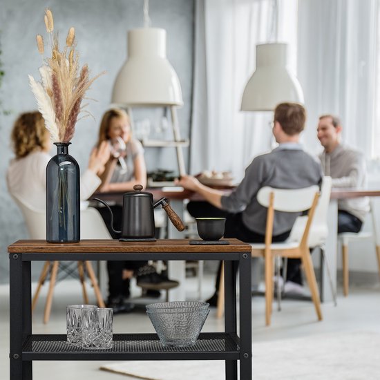Serveerwagen, Keukentrolley, Trolley Op 4 Wielen En 3 Planken Voor Keuken Woonkamer Stalen Frame Industrieel Design 60 X 40 76 5 Cm Bruin 637189407 Serveerwagen, Keukentrolley, Trolley Op 4 Wielen En 3 Planken Voor Keuken Woonkamer Stalen Frame Industrieel Design 60 X 40 76 5 Cm Bruin 637189407