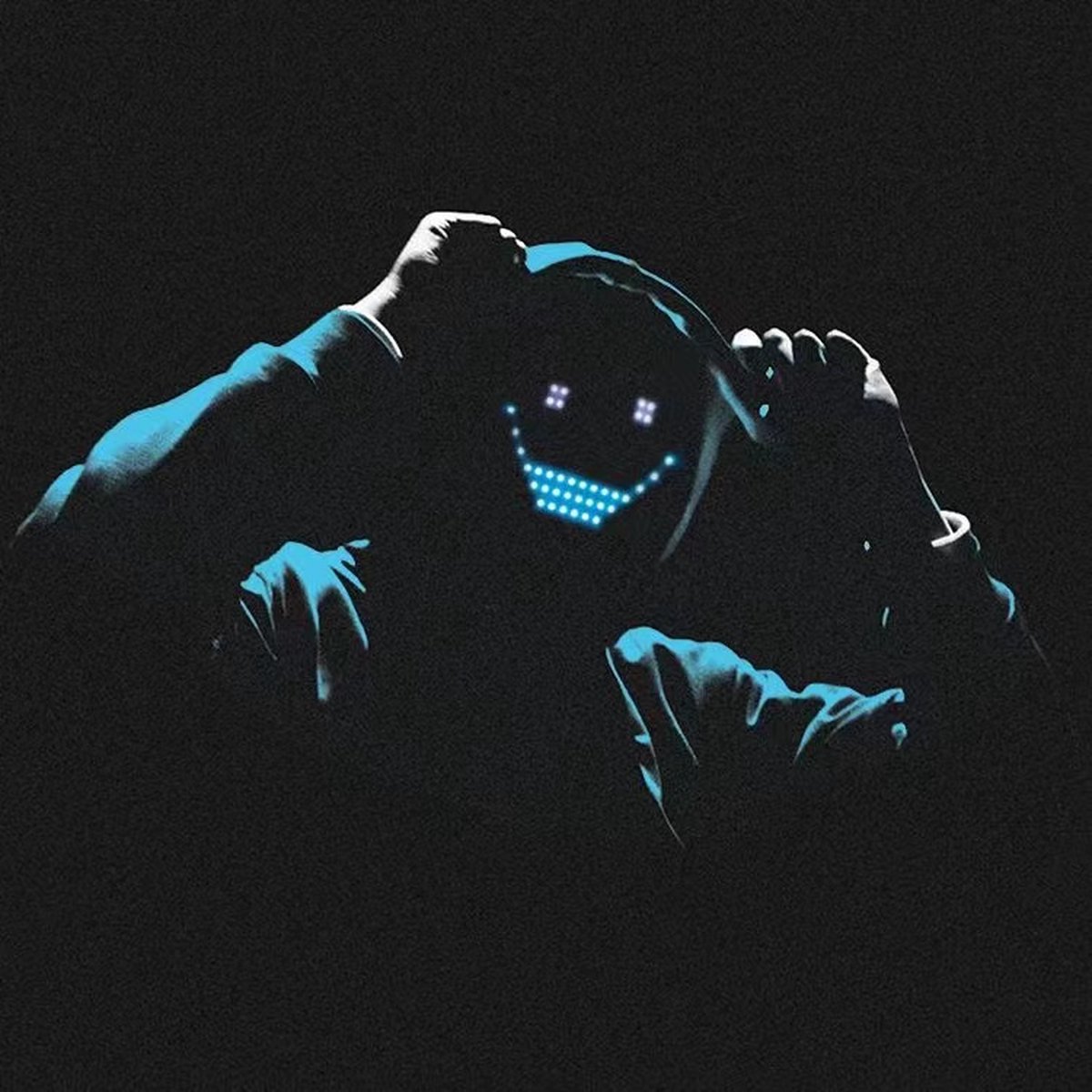 LED masker - Verkleed masker - Festival gadgets - Met sensor - USB-C - Zwart — afbeelding 7