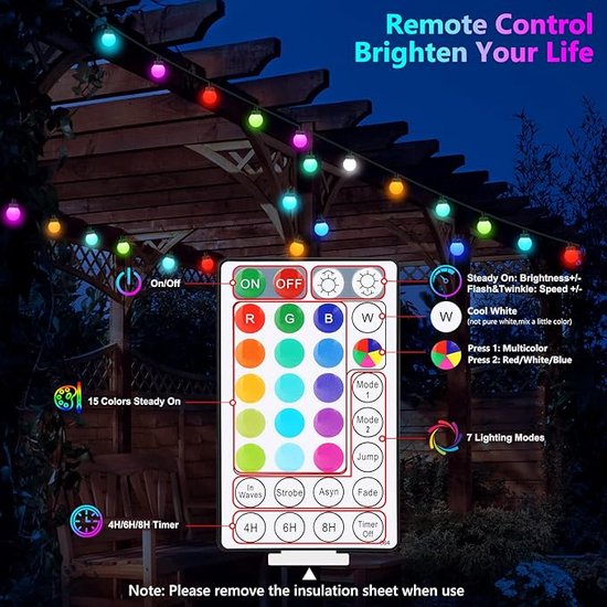 10m String Lichten Buiten, GlobaLink 400LED IJsregen String Lichten Buiten Warm Wit/Kleurrijk, LED Lichtgordijn IP44 Waterdichte 8 Modes Met Timer Aansluitbaar Voor Paviljoen Balkon Kerstbruiloft