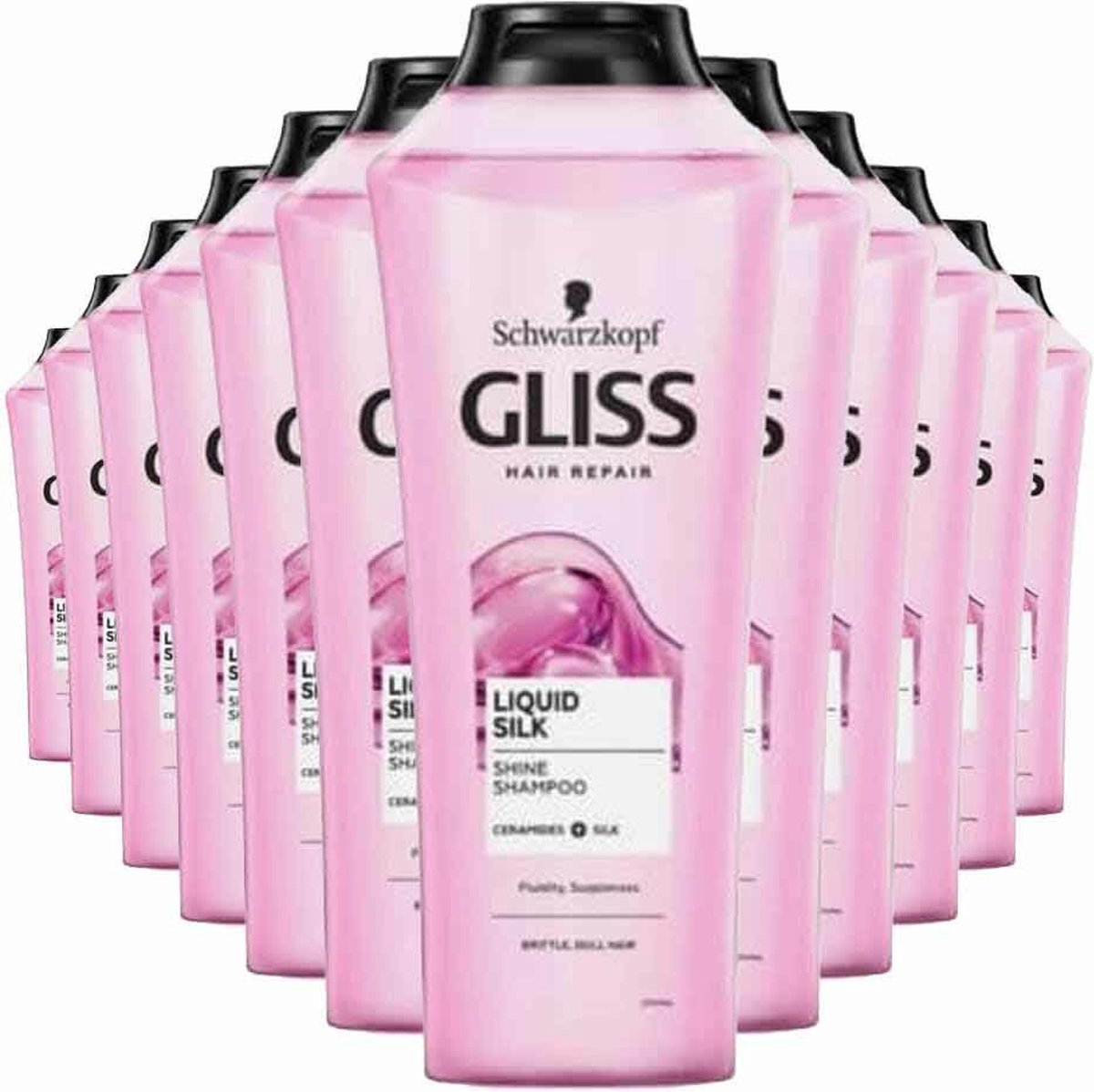 Gliss Shampoo Liquid Silk - 12 x 400 ml - Voordeelverpakking