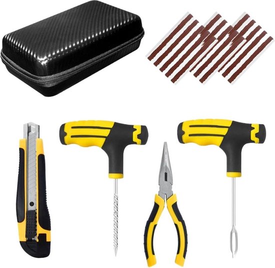 Boulder Tools - Compacte bandenreparatieset met Molle-opbergtas | Universele bandenstekkerset | Past op UTV, ATV, vrachtwagen, motorfiets, overlandingsapparatuur of camper