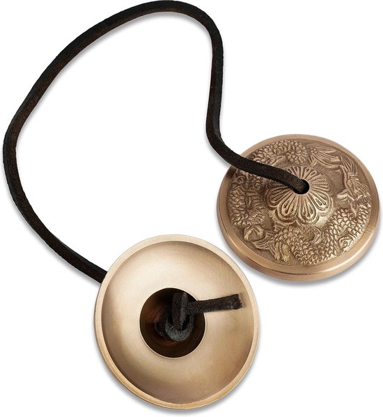 Tingsha Bekkens Klokken - Tibetaanse Boeddhistische Meditatie Yoga Bell met Twee Draken Reliëf - Manjira Instrument Spirituele Geschenken van Tingsha. — afbeelding 3