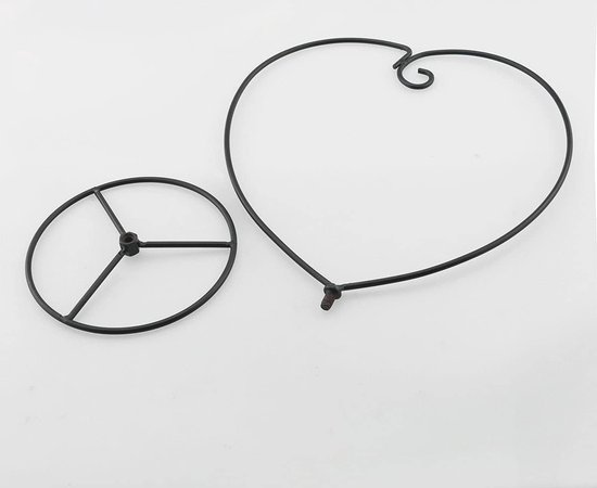 Hartvormige Ornament Display Stand - Set van 2 - Metalen Standaard voor Vriendschap en Decoratie van Hart — afbeelding 4