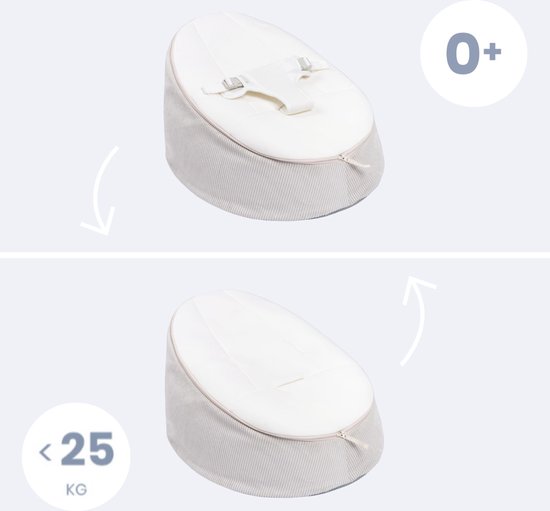 Doomoo Seat'n Grow - De Comfortabele en Evoluerende Zitzak voor Je Baby - Van Geboorte tot 25 kg - Oeko-tex microbeads Sand van Merkloos — afbeelding 5