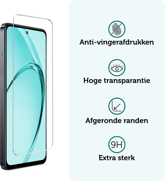 Protecteur d'écran adapté pour OPPO A80 Protecteur d'écran en Glas trempé - Protecteur d'écran adapté pour OPPO A80 Protecteur d'écran en Tempered Glass - 2 PACK