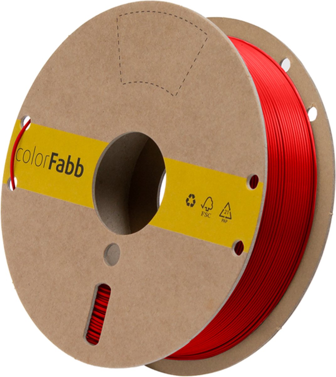 colorFabb Petg Economy Rood 1.75 / 4500 - 1,75 mm - 4500 gr - Uitstekende waarde per kilo - Grote spoelopties - Verkrijgbaar in veel kleuren