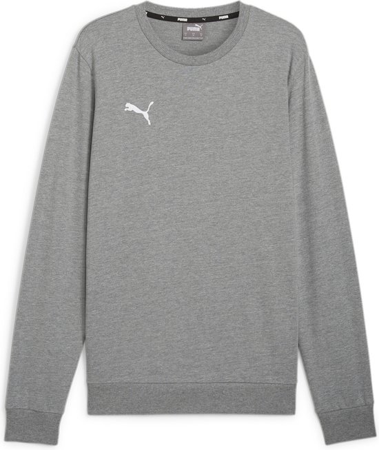 PUMA teamGOAL Casuals Crew Neck Sweat Pull de sport pour homme - Gris Medium Heather-Puma White - Taille L