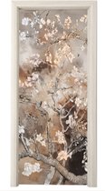 Deurposter 80x205 cm - Deursticker Amandelbloesem - Kunst - Van Gogh - Beige - Abstract - Meubelfolie zelfklevend - Deurfolie woonkamer - Interieurfolie fotobehang - Deur plakfolie - Deurstickers - Deurbehang sticker - Kamer decoratie