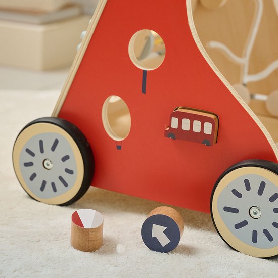 Petite Amélie ® Houten Loopwagen 1 jaar - Babywalker als Looptrainer - Stimuleert Motoriek & eerste Stapjes - Eindeloos Speelplezier
