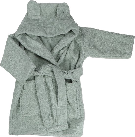 MamaLoes Bear Terry Stone Green Badjas Bébé 0 an ML010309