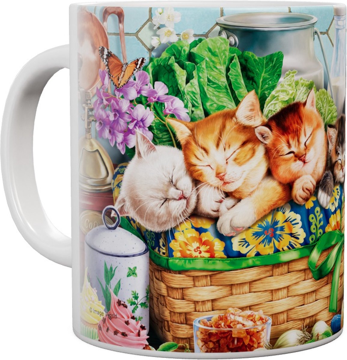 Katten Kittens In The Basket - Mok 440ml 440