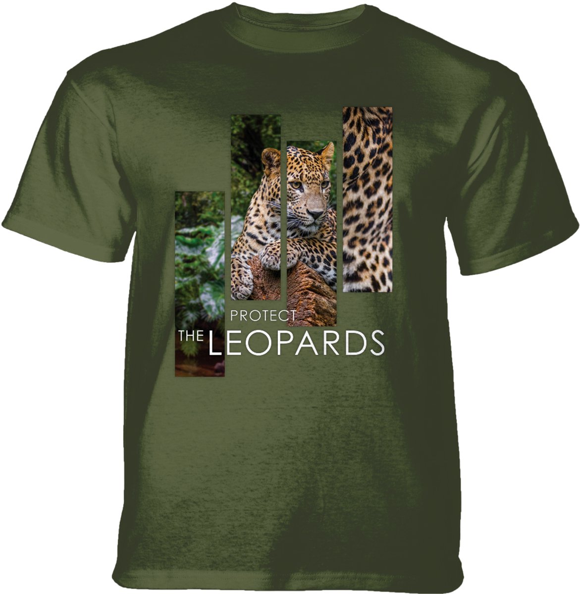 T-shirt Protect Leopard Split Portrait Green 4XL