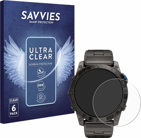 Savvies - Screenprotector voor Garmin D2 Mach1 Pro - Folie Beschermfolie transparant (6 Stuks)
