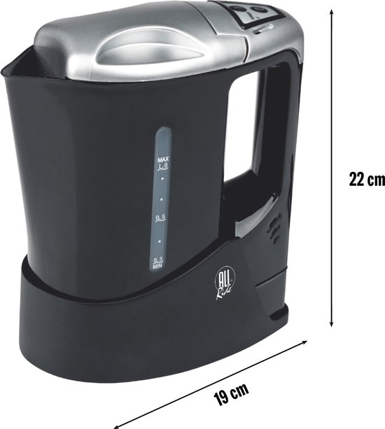 All Ride Waterkoker 24 Volt Vrachtwagen - Reiswaterkoker 0.8 L - 24 Volt Waterkoker voor Vrachtwagen, Auto, Boot en Caravan - Thermische Beveiliging - Automatisch Uitschakelen - Zwart